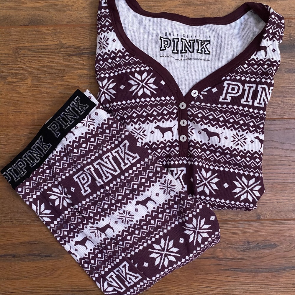 PINK Nordic Print Pajama Set